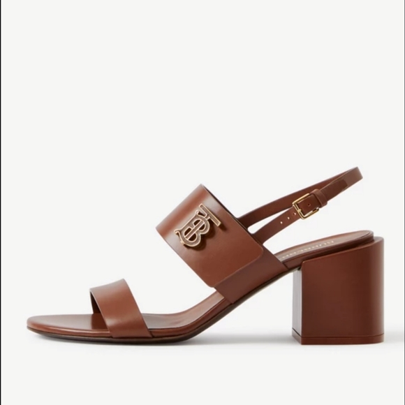 Burberry monogram motif leather sandals - Picture 1 of 16